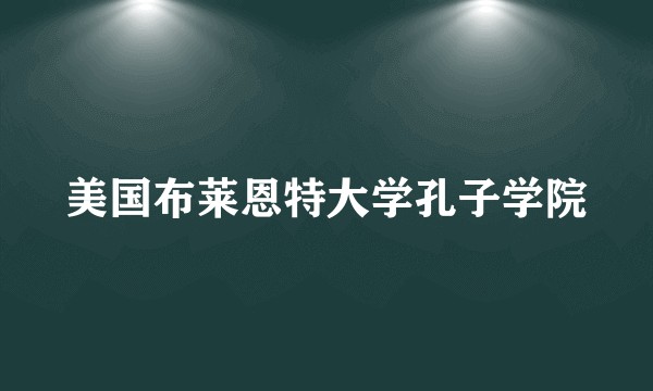 美国布莱恩特大学孔子学院