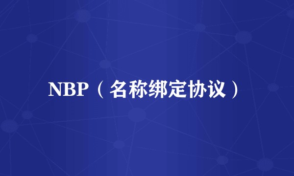 NBP（名称绑定协议）