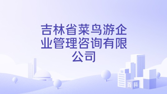 吉林省菜鸟游企业管理咨询有限公司
