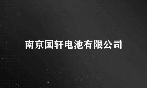 南京国轩电池有限公司