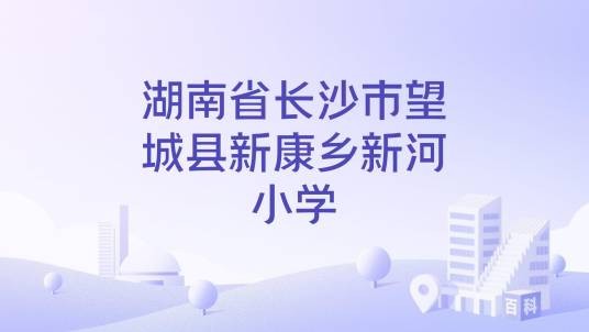 湖南省长沙市望城县新康乡新河小学