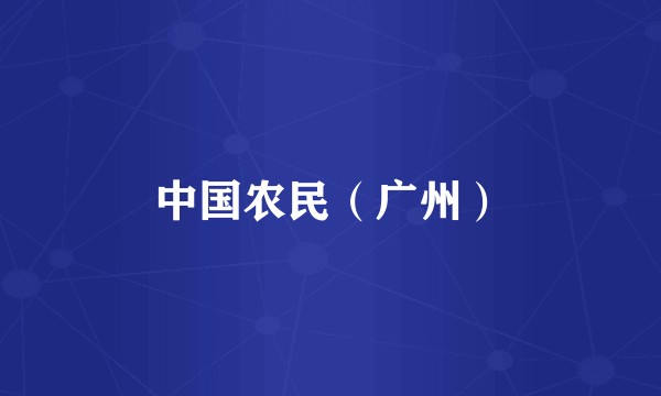 中国农民（广州）