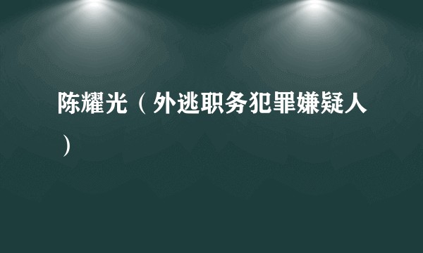 陈耀光（外逃职务犯罪嫌疑人）