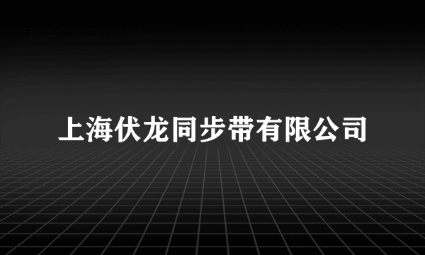 上海伏龙同步带有限公司