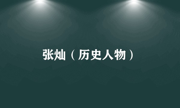 张灿（历史人物）