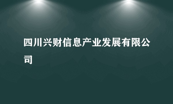 四川兴财信息产业发展有限公司