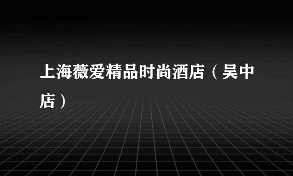 上海薇爱精品时尚酒店（吴中店）