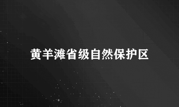 黄羊滩省级自然保护区