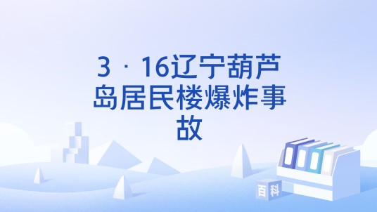 3·16辽宁葫芦岛居民楼爆炸事故