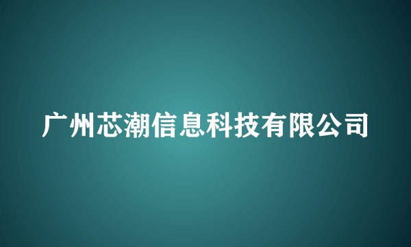 广州芯潮信息科技有限公司