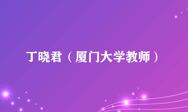 丁晓君（厦门大学教师）