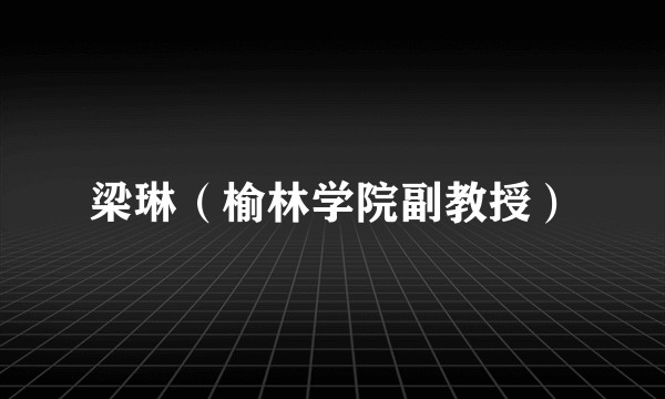 梁琳（榆林学院副教授）