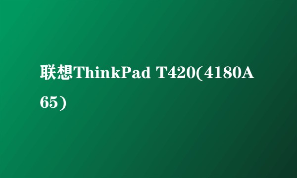 联想ThinkPad T420(4180A65)