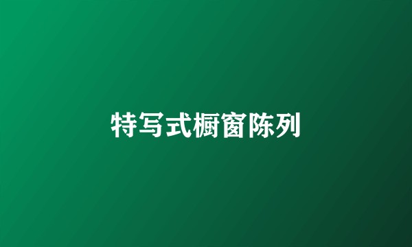 特写式橱窗陈列