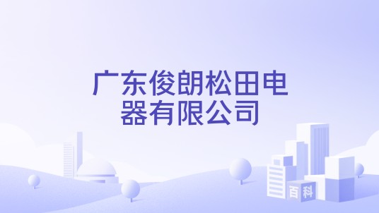 广东俊朗松田电器有限公司
