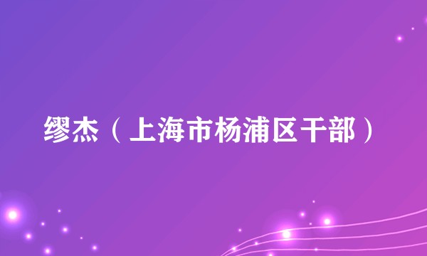 缪杰（上海市杨浦区干部）