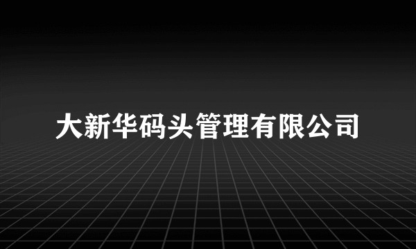 大新华码头管理有限公司