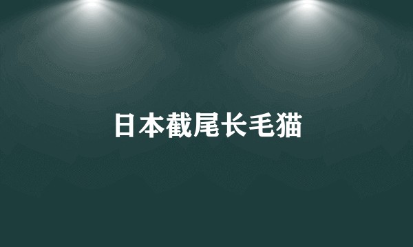 日本截尾长毛猫