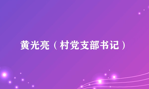 黄光亮（村党支部书记）