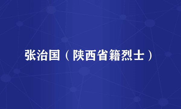 张治国（陕西省籍烈士）