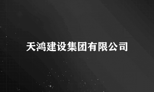 天鸿建设集团有限公司
