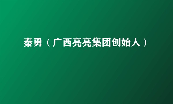 秦勇（广西亮亮集团创始人）