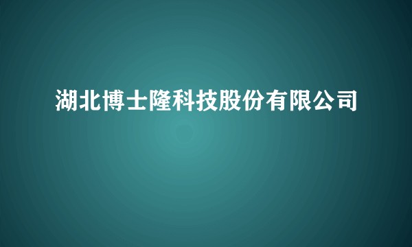 湖北博士隆科技股份有限公司