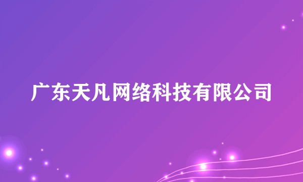 广东天凡网络科技有限公司