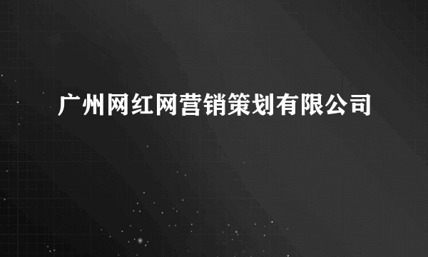 广州网红网营销策划有限公司