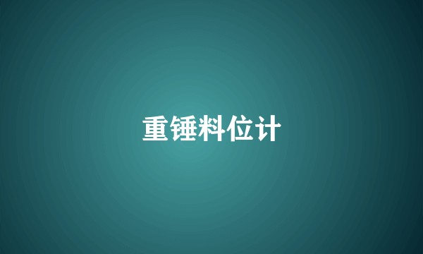 重锤料位计