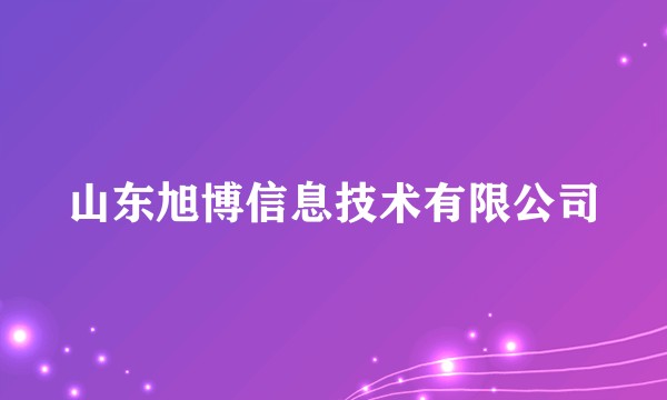 山东旭博信息技术有限公司