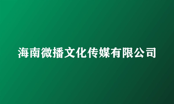 海南微播文化传媒有限公司