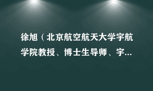 徐旭（北京航空航天大学宇航学院教授、博士生导师、宇航推进系主任）