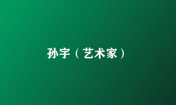 孙宇（艺术家）