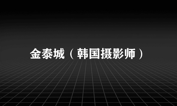 金泰城（韩国摄影师）