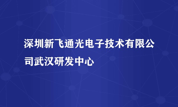 深圳新飞通光电子技术有限公司武汉研发中心