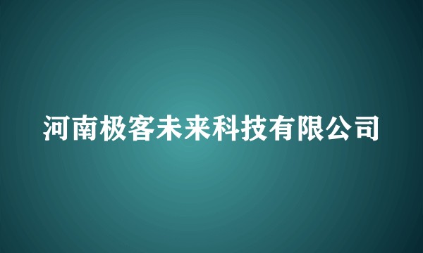 河南极客未来科技有限公司