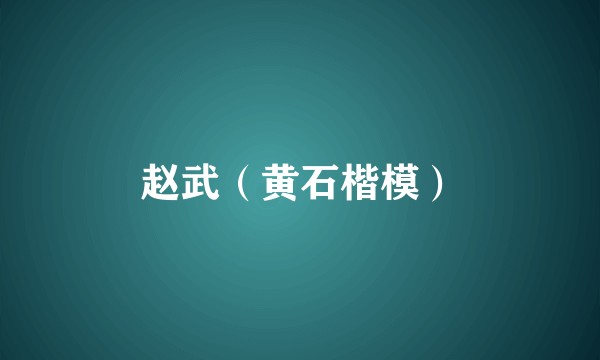 赵武（黄石楷模）
