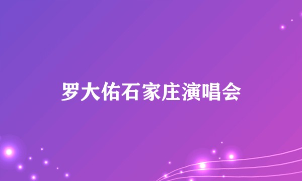 罗大佑石家庄演唱会