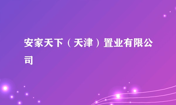 安家天下（天津）置业有限公司