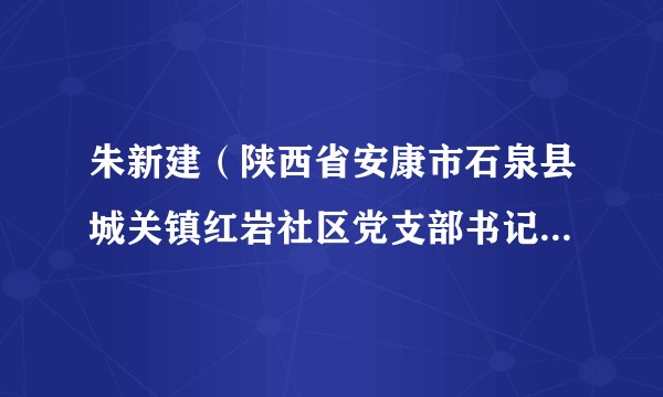 朱新建（陕西省安康市石泉县城关镇红岩社区党支部书记、居委会主任）