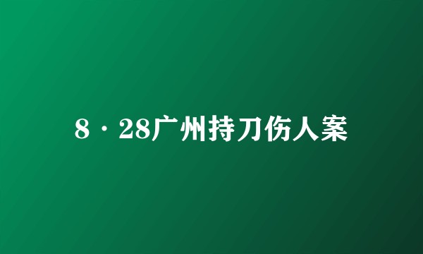 8·28广州持刀伤人案