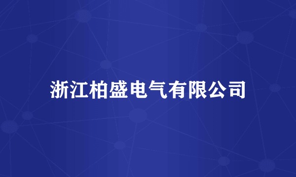 浙江柏盛电气有限公司