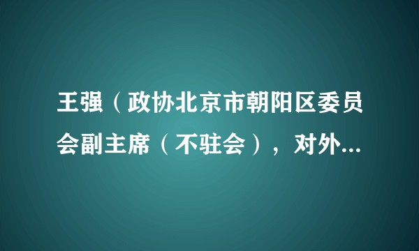 王强（政协北京市朝阳区委员会副主席（不驻会），对外经济贸易大学副校长，九三学社朝阳区委主委）