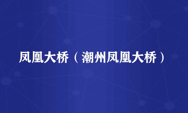 凤凰大桥（潮州凤凰大桥）