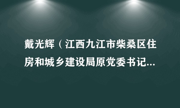 戴光辉（江西九江市柴桑区住房和城乡建设局原党委书记、局长）
