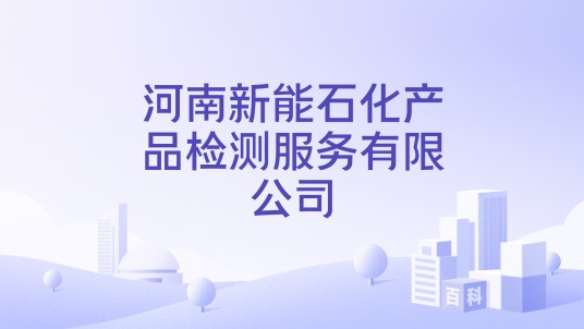 河南新能石化产品检测服务有限公司