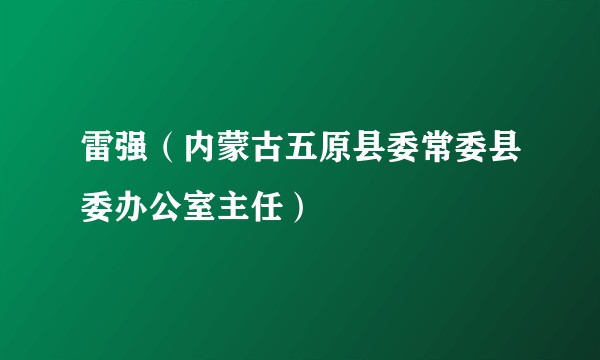 雷强(内蒙古五原县委常委县委办公室主任)