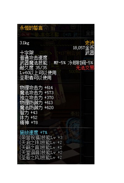 永恒的誓言（网络游戏《地下城与勇士》中的一种武器装备）