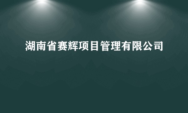 湖南省赛辉项目管理有限公司